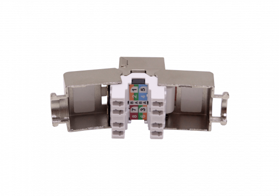 KP5SL LINKMADE Conector Keystone Blindado Cat5e Plata STP FTP F/UTP U/FTP Insertable