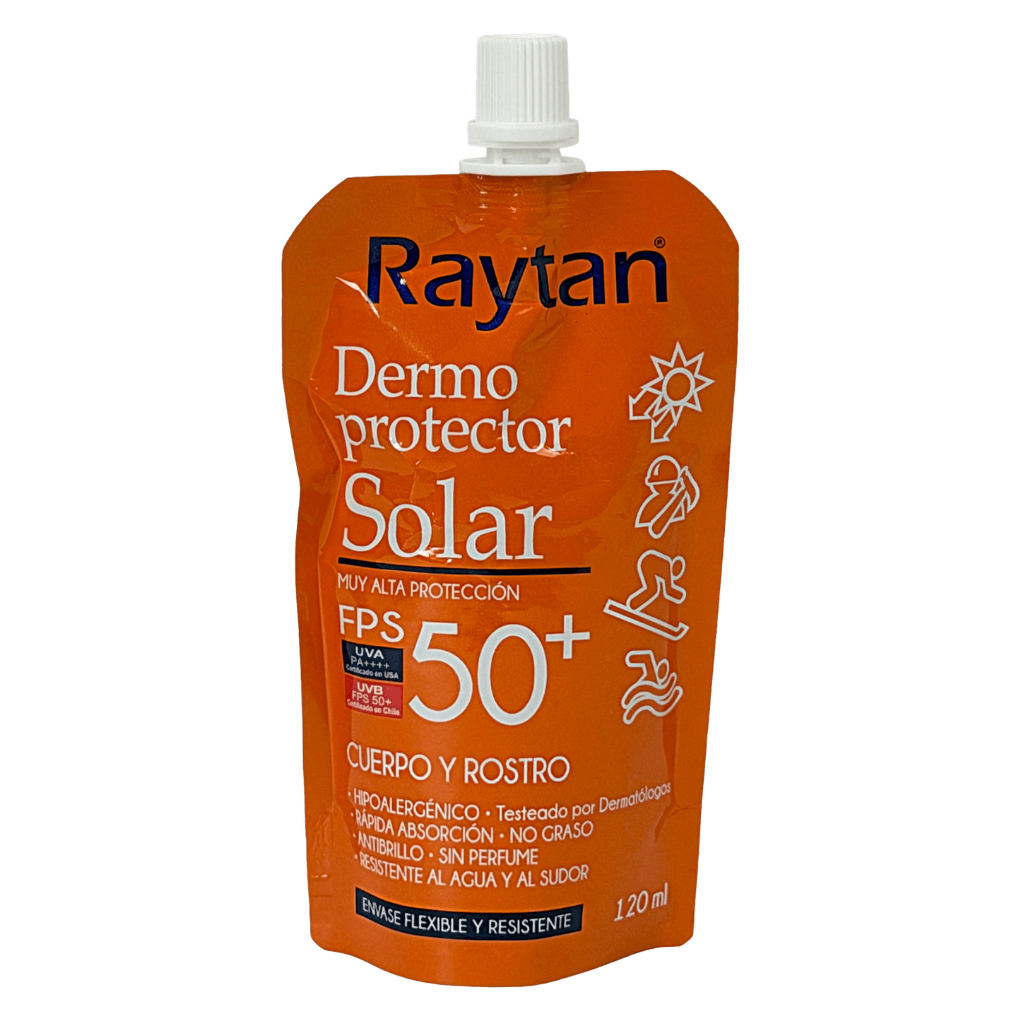 PROTEC-SOL-120 RAYTAN Protector Solar 120ml FPS 50+ UVA/UVB Bloqueador Profesional