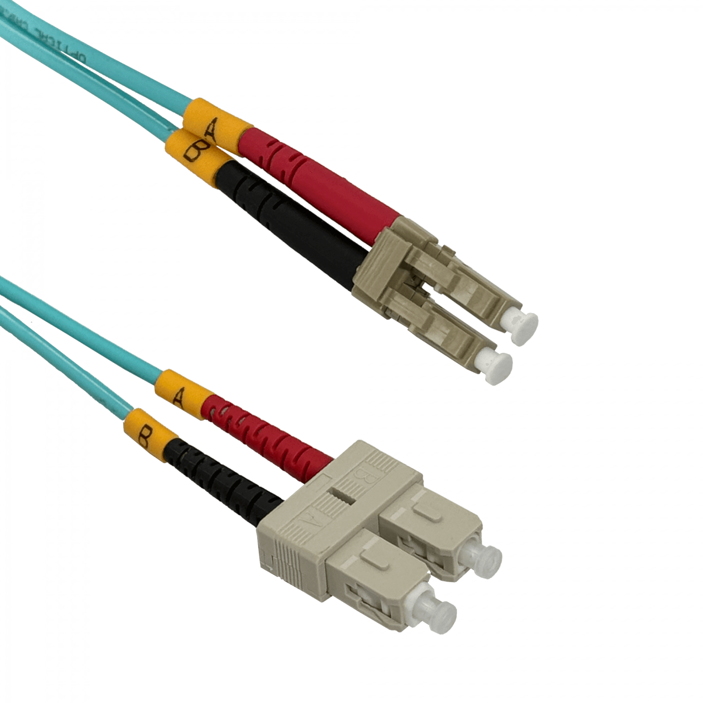 JF3LC25 25 metros Latiguillo Dúplex de Fibra Óptica Multimodo MM LC-SC OM3 50/125µm 3.0mm LSZH