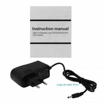 USBU Extension Activa USB2.0 UTP cat5-cat6 50-100mt inc-5V/1A A-M A-H