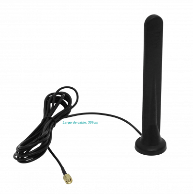 5G-15DBI Omni 600-6000mhz 5G/LTE .SMA-M Antena 16cm BaseMagnetic 15dBi Cable3mt
