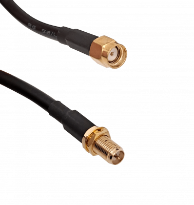 RM2RH-5 Cable Coaxial RG58 de 5 metros con Conectores RPSMA-Hembra a RPSMA-Macho Negro 500cm