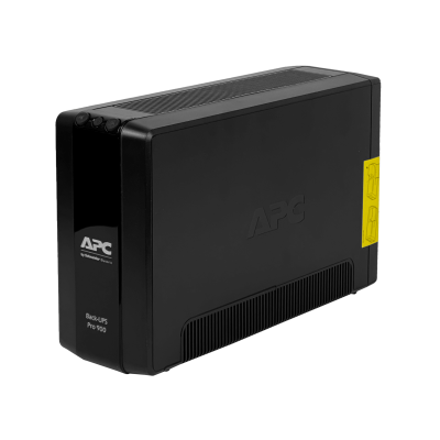 BR900MI APC Sistema de alimentación ininterrumpida de 900 VA / 540 W, batería de 68 Wh con 1 módulo de 9,4 Ah, tiempo de transferencia de 10 ms, 6 tomas C13, 1 entrada C14, puertos USB y serial, rango de entrada 176-294 VCA