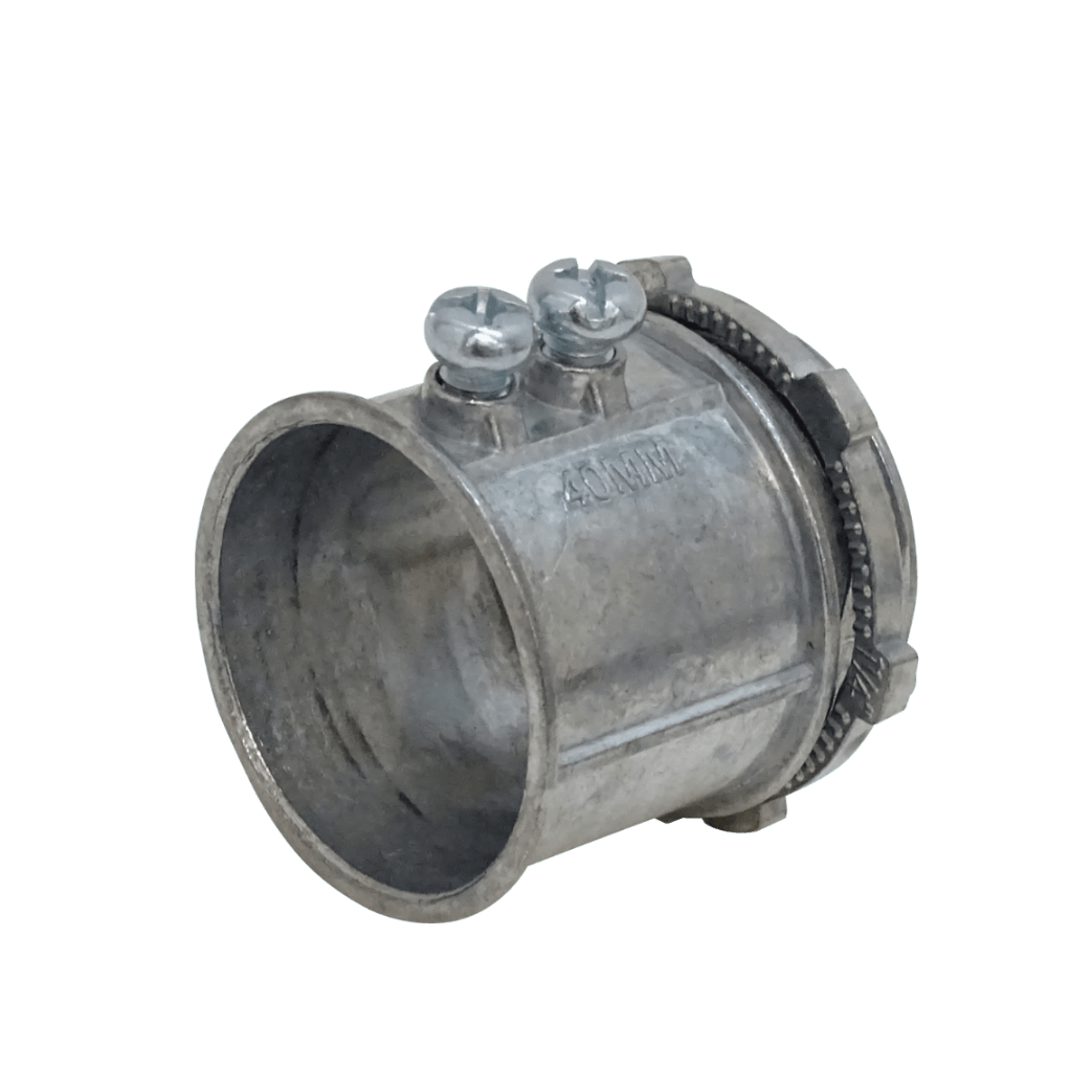 EMT40-SA 40mm Zinc Conector de Salida con Hilo para Tubería Conduit Metálica Rígida