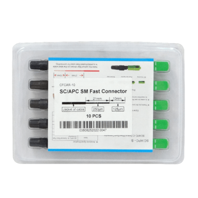 CFCAR-H SC/APC Ho Pivote-Verde SM 10-unid Conectores Rápidos Monomodo G657A SX