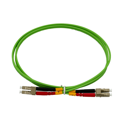 JF5LL1 Cable jumper de fibra óptica multimodo MM OM5 dúplex LC-LC de 1 metro, 50/125um, cubierta LSZH de 3.0mm