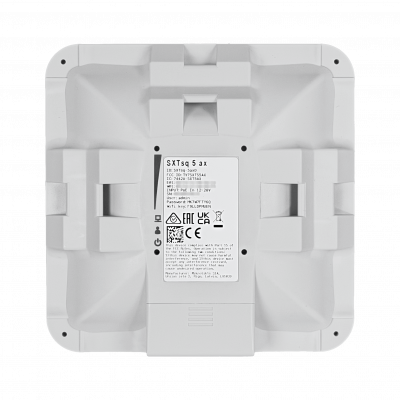 SXTSQ-5AXD MIKROTIK Antena WiFi 6 Banda 5GHz Estándar AX Ganancia 16dBi Arreglo 2x2 Nivel 3 Instalación Exterior Provisión 24V