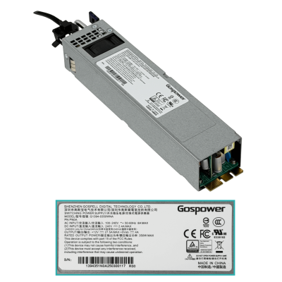 C14POW350 MIKROTIK entrada-100-240VAC C14 salida-12VDC 27,5A Unidad de Potencia Repuesto para-CRS804