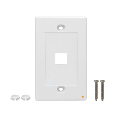 FP1HL LINKMADE Blanco Placa de Pared Horizontal para 1 Conector Keystone 70x114mm