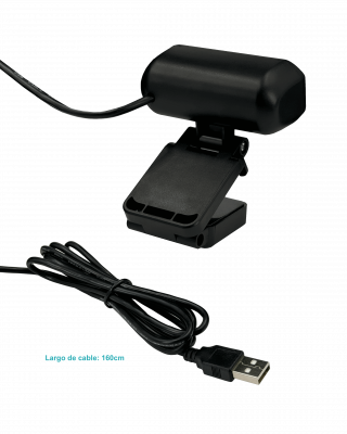 WEBCAM Cámara Web con Resolución Full HD 1080p, Micrófono Incorporado, Enfoque Automático, Interfaz USB-A 2.0, Compatible con MAC, Windows y Linux