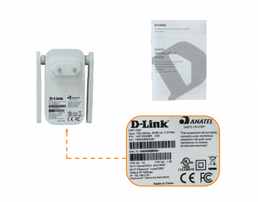 DAP-1530 D-LINK Extensor de Señal AC750 5GHz+2,4GHz 433+300Mbps 1-100 2-Antenas-Integradas
