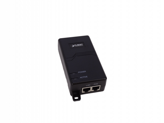 POE-172 PLANET Adaptador de corriente 220VAC a PoE+ 802.3at 56V 60W 2 puertos RJ45 Gigabit necesita cable de alimentación