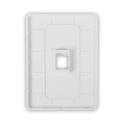UFP1H UI 1-pieza Blanco 1-Módulo Keystone Orientación Vertical Panel Frontal Personalizable 118x88mm