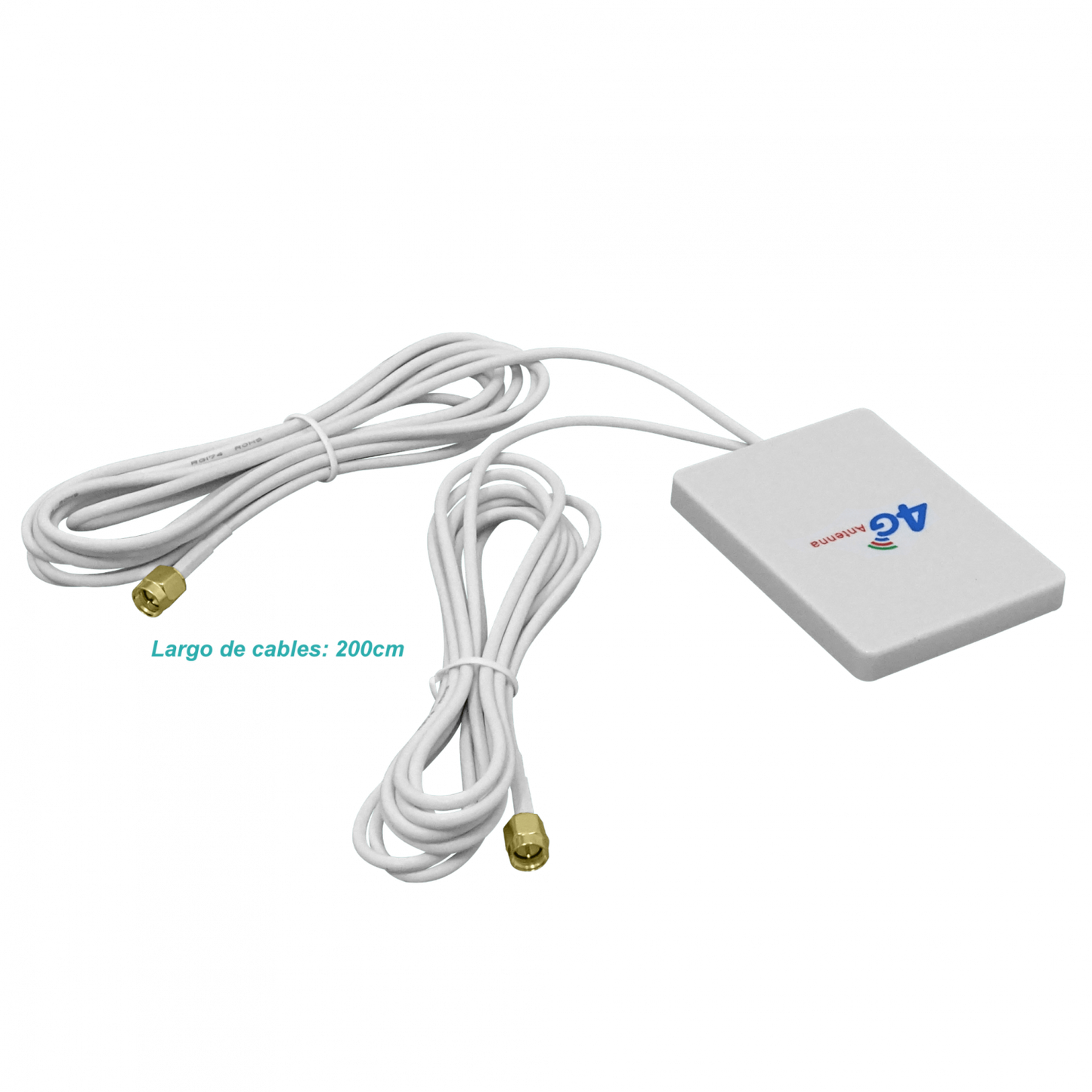 ANT-LTE-10 10dBi 791-2690MHz 0,8-2,7GHz 2x2 Antena 2-.SMA-M 2m-Cables 52x73mm