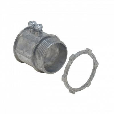 EMT40-SA 40mm Zinc Conector de Salida con Hilo para Tubería Conduit Metálica Rígida