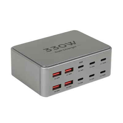 CARGA-330W Central de Carga 330W 4-Puertos-USB-AH 5-20VDC 6-Puertos-USB-CH 3-21VDC Entrada 100-240VAC