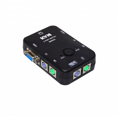 KVM-K02S KVM 2-Puertos-PS2-VGA necesita-Cables no-necesita-Fuente-Alimentación