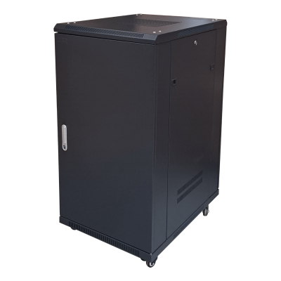 RK22-8LF Rack 22U Ciego Fondo-80cm Ancho-19pulg Piso Ruedas Bandeja PDU
