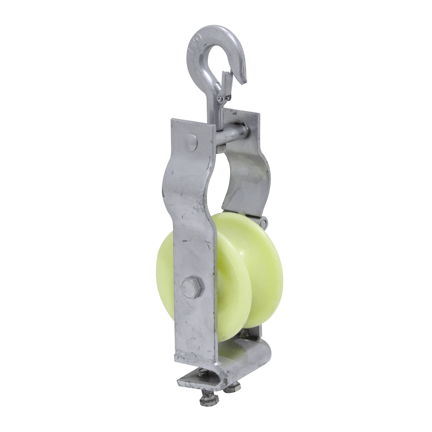 POLEA-F Rueda de nylon plástico 8x35cm capacidad 0,5 toneladas para tendido de cable de fibra óptica