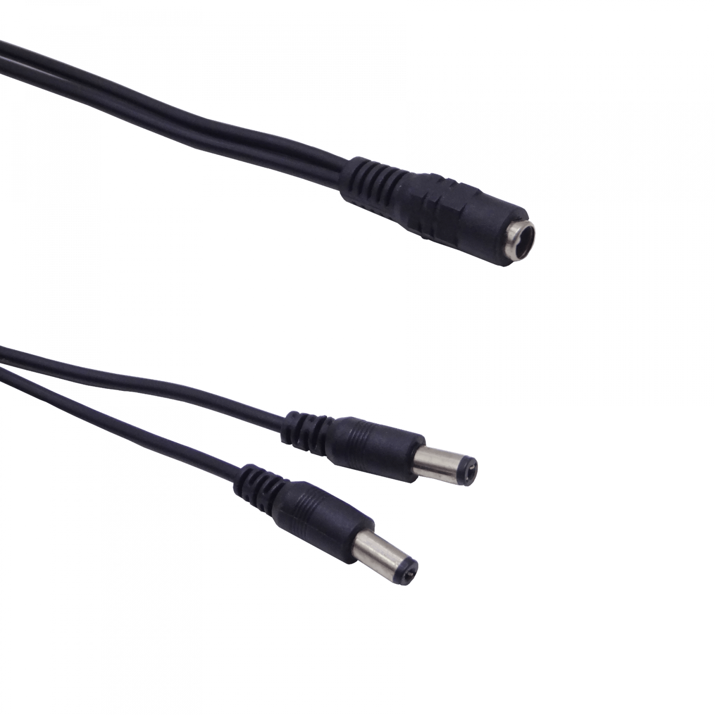 DCJ2P 1-DC-H a 2-DC-M Cable Separador 5,5x2,1mm Longitud11mm 22cm+22cm Negro