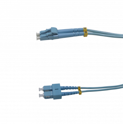 JF3LC15 Cable de fibra óptica dúplex multimodo OM3 LC-SC de 15 metros, 50/125 µm, 3.0 mm, cubierta LSZH