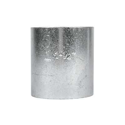 M15-COP Acople cilíndrico de acero zincado de 1-1/2 pulgadas, longitud total 54mm, con rosca interna