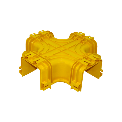 CCA-120-X 120x100mm Empalme Cruzado Horizontal Amarillo PC+ABS LSZH Conector Hembra