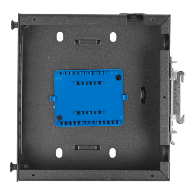 BOX-8DIN p/Riel-Din p/12-Mang req-Coplas NAP Caja IP20 Metalica Fibra Optica