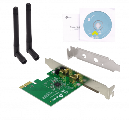 TL-WN881ND TP-LINK N300mbps 2,4GHz PCIe-x1 2-RPSMA-2dBi WiFi Tarjeta Inalámbrica