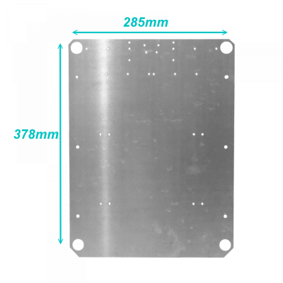 NP1714 ALTELIX Lámina de Aluminio 2mm 285x378mm para Gabinete NP171406xx