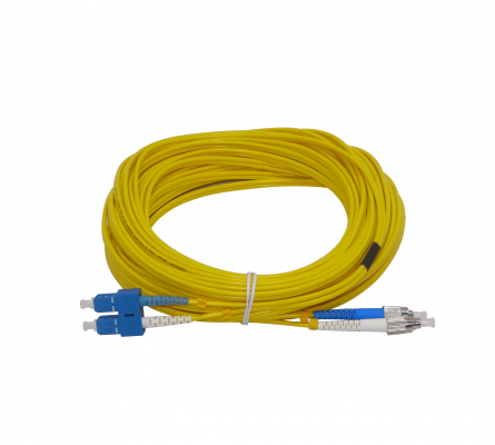 JFSCF15 LSZH 15mt SC-FC Monomodo SM Dúplex Latiguillo de Fibra Óptica 9/125um 3.0mm