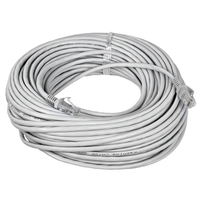CPG-30 30metros Gris Cable de Parcheo 1-pieza CAT5E UTP CCA-Aleación RJ45 Moldeado
