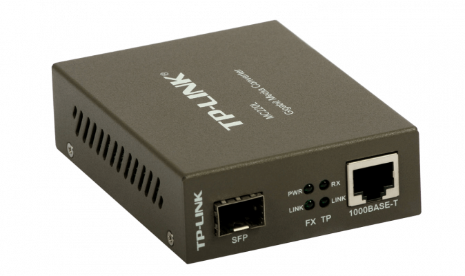 MC220L-LIQ. TP-LINK REACONDICIONADO 1-Puerto SFP 1-Interfaz Gigabit RJ45 CONVERSOR DE MEDIOS Alimentación 5,5x2,1mm