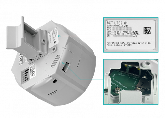 SXT-LTE6-KIT MIKROTIK CAT6 9dBi 300/50Mbps 3G 4G LTE 2-Sim 60º 2-100(af) Capa3 sin-WiFi
