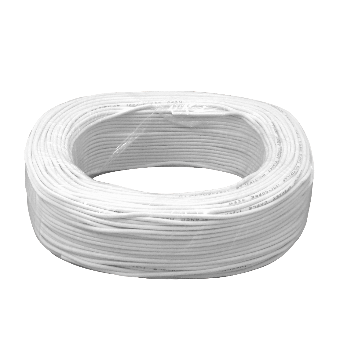 1X26W Blanco 1x26awg Alambre de Cobre 0,13mm2 Bobina de 100 metros Cable Conductor con Aislamiento 7 hilos de 0,15mm