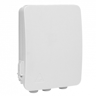 BOX-12C 12-Manguito 8-CL-Rectangular IP65 Caja Blanca Terminacion Fibra NAP