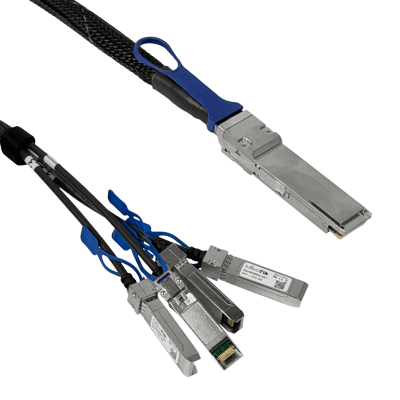 XQ+BC0003-XS+ MIKROTIK Latiguillo QSFP28-100G a 4x SFP28-25G 3 metros bifurcación 1x100G-4x25G
