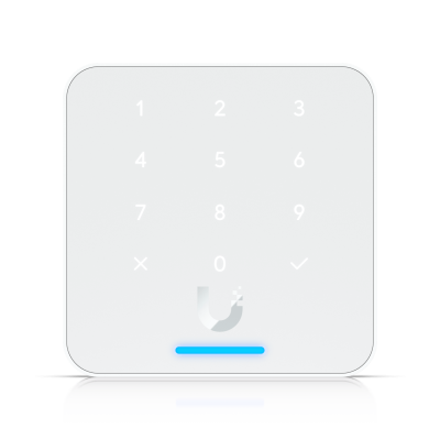 UA-G3-FLEX-W UI Dispositivo Blanco Lector de Proximidad NFC-ID Teclado inalámbrico BT4.1 Frecuencia 13,56MHz Alimentación PoE Rango 1-100 Clasificación IP55 Control de Acceso