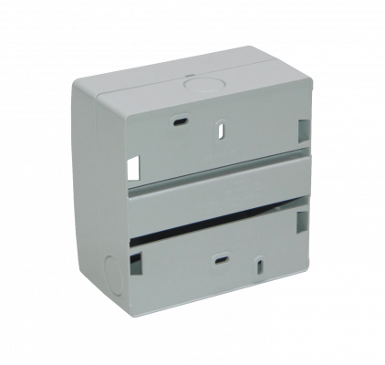 CAJA-DIN5 KALOP Caja Plástica para Riel DIN con Tapa 90/110mm Ancho 46mm Alto KL02476T