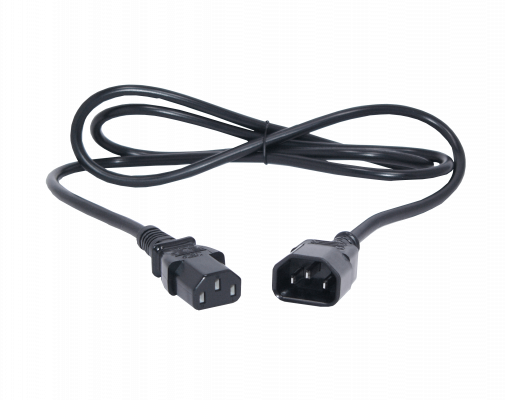 CCMC Cable de alimentación 1,5 metros color negro, conector C13 hembra a C14 macho, capacidad 6 amperios, calibre 3x0,75mm², longitud 150cm