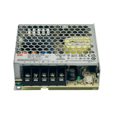 LRS-75-15 MEANWELL Fuente de Alimentación de Marco Abierto 75W, Salida 15V 5A, Entrada 100-240VAC, Voltaje Ajustable