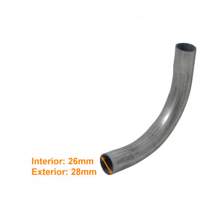 EMT25-C 25mm Galvanizado Acodado para Tubería Conduit Metálica Rígida Curva