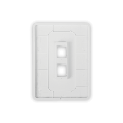 UFP2H UI 1-módulo Lechoso 2-Ranuras-Keystone Horizontal Placa-frontal Personalizable 118x88mm