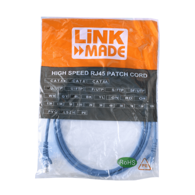 CP6A-20L CABLE PATCH LINKMADE 2-METROS CAT6 AZUL LSZH SOBREMOLDEADO MULTIHILO