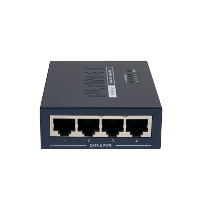 HPOE-460 PLANET Concentrador 4 Puertos PoE+ 802.3af/at Potencia Total 120W Inyector PoE Gigabit Múltiple Incluye Fuente 54V/130W