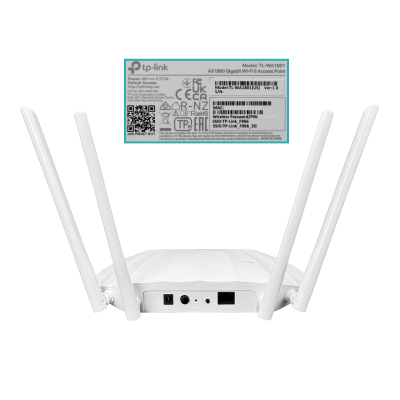 WA1801. TP-LINK Wifi6 4-Ant-Fijas 1-1000 AX1800 1201/574 5/2,4GHz Access Point