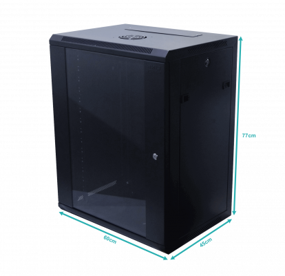 RK15-4L LINKMADE BASTIDOR MURAL 15U 45CM-PROFUNDIDAD NEGRO INCLUYE-2U