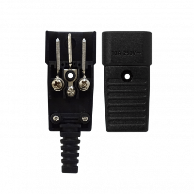 CMV Conector Hembra C14 para Cable de Poder de PC 10A Color Negro