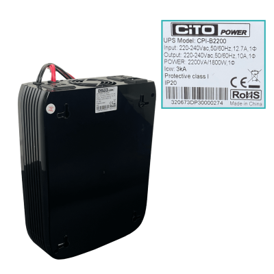 CPI-B2000 CITO 1800W 90-280VAC UPS necesita-Batería-24VDC inversor Onda-Cuasisenoidal 15ms