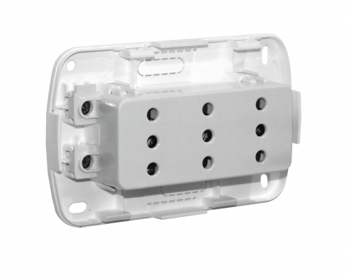ENCHUFE-3 KALOP Adaptador Triple Superficie Blanco con Puesta a Tierra Tekna KS39673